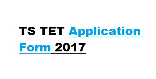 TS TET Application Form 2017