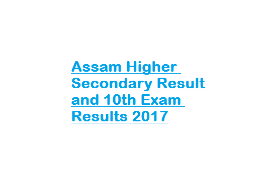 Assam Higher Secondary Result and 10th Exam Results 2017