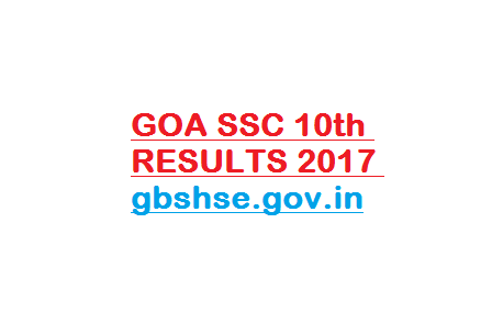 GOA SSC 10th RESULTS 2017