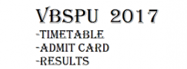 VBSPU Results Timetable Admit Card 2017
