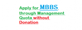 Direct Admission In MBBS Without Donation
