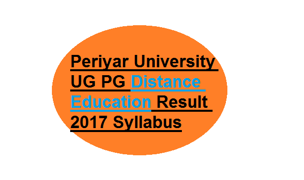 Periyar University UG PG Distance Education