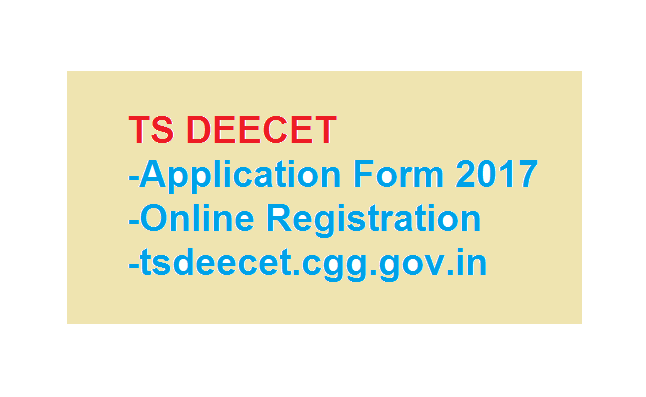 TS DEECET Application Form tsdeecet.cgg.gov.in