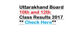 Uttarakhand Board 10th and 12th Class Results 2017
