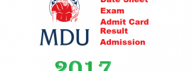 MDU date sheet Exam Admit Card Result admission 2017
