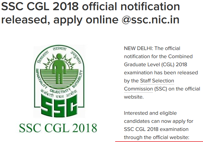 ssc cgl application form 2018 online